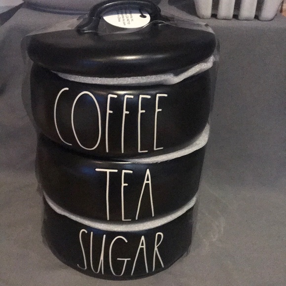 Rae Dunn - COFFEE/TEA/SUGAR - stacker - Picture 1 of 2